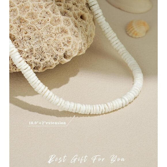 Unique Puka Shell Necklace with Adjustable Length - Ideal Gift for Beach Lovers - Picture 5 of 5